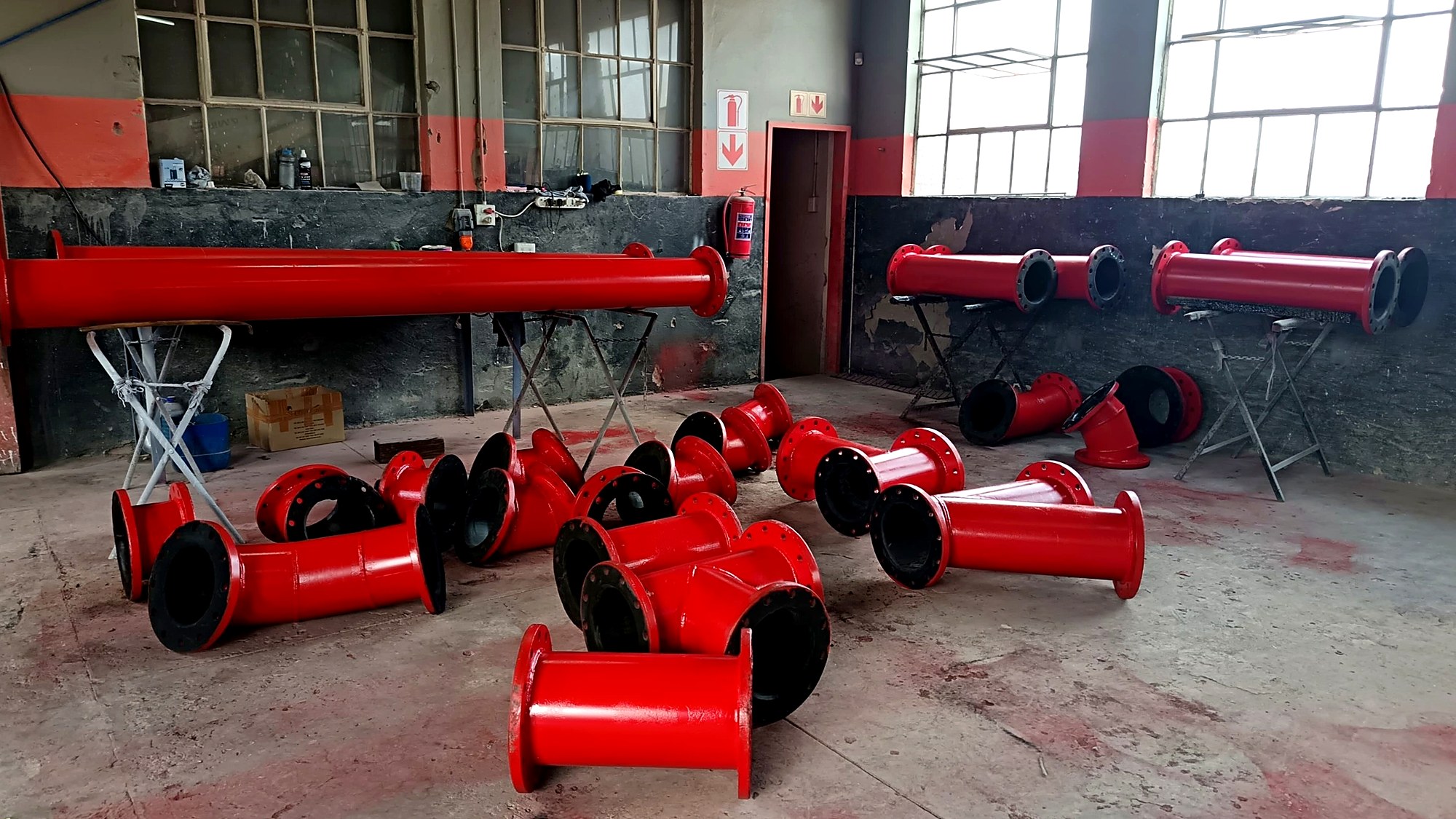 Rubber-lined pipe spools and bends finished in the Umbusso workshop